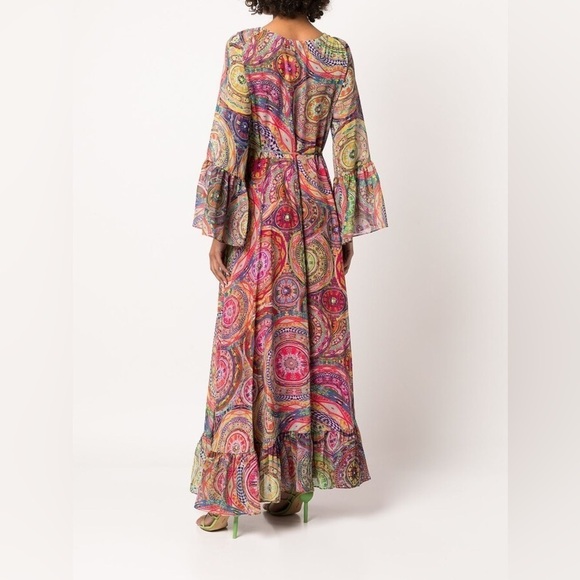 Alexis Pink multicolor geometric Charisma Mystic printed Maxi dress S NWT - Picture 7 of 13